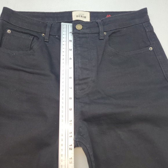 Sezane Denim Jeans Womens US 8 Black Straight Leg High Rise Button Fly Denim - Picture 7 of 11